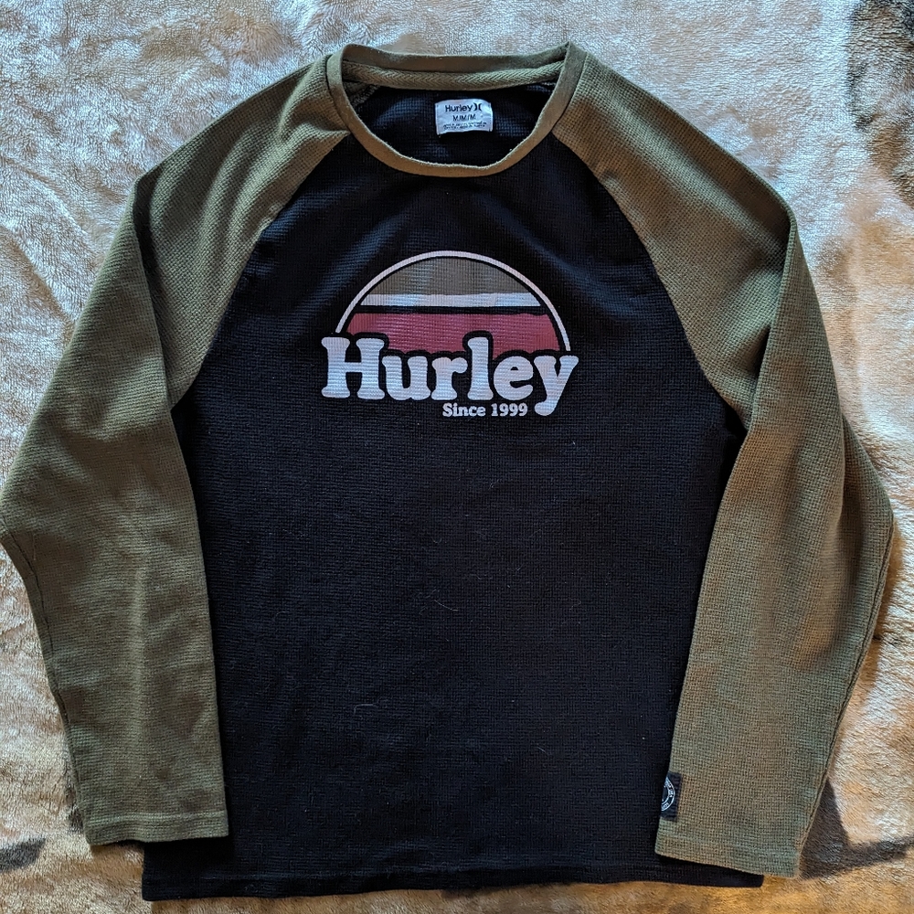 Hurley long sleeve waffle shirt‎